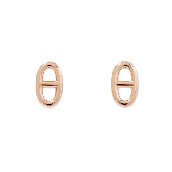 HERMES Jewelry - Hermes Chaine d'Ancre Stud Earrings 18KG HERMES
